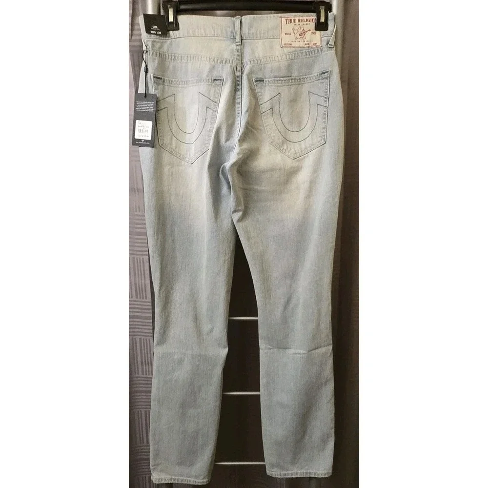 True Religion‎ Men's Jeans Size 29 Geno SN Distressed Slim Fit Light Wash Denim